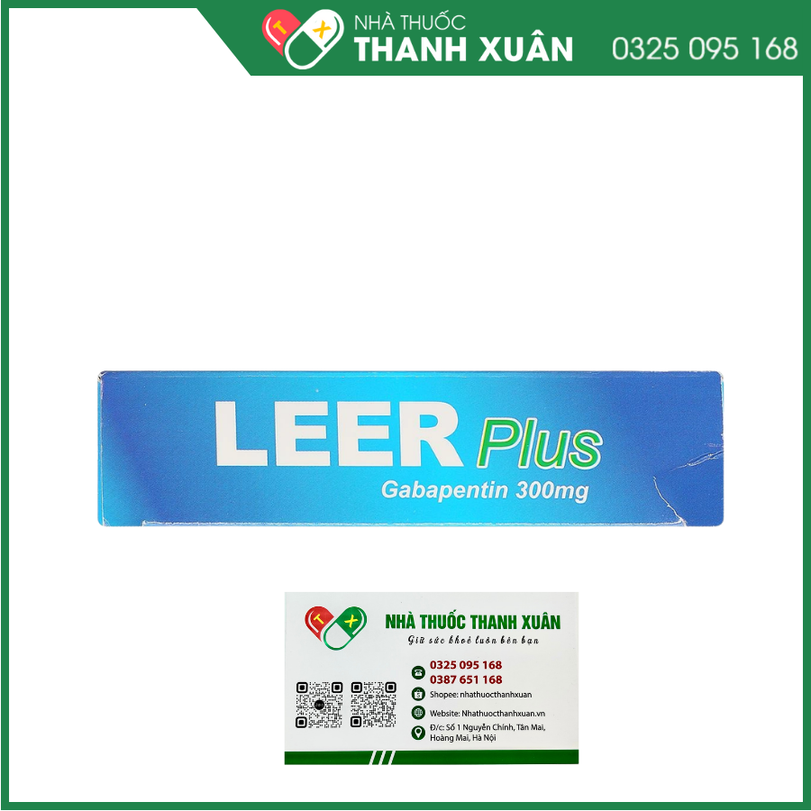 Viên sủi Leer plus 300mg điều trị hỗ trợ động kinh, đau thần kinh